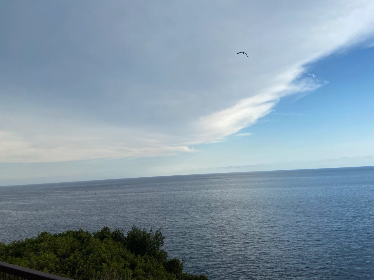 A sea horizon